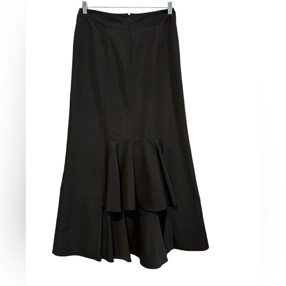 Ann Taylor Black Formal Pleated Maxi Skirt | Size 10 - Picture 5 of 9